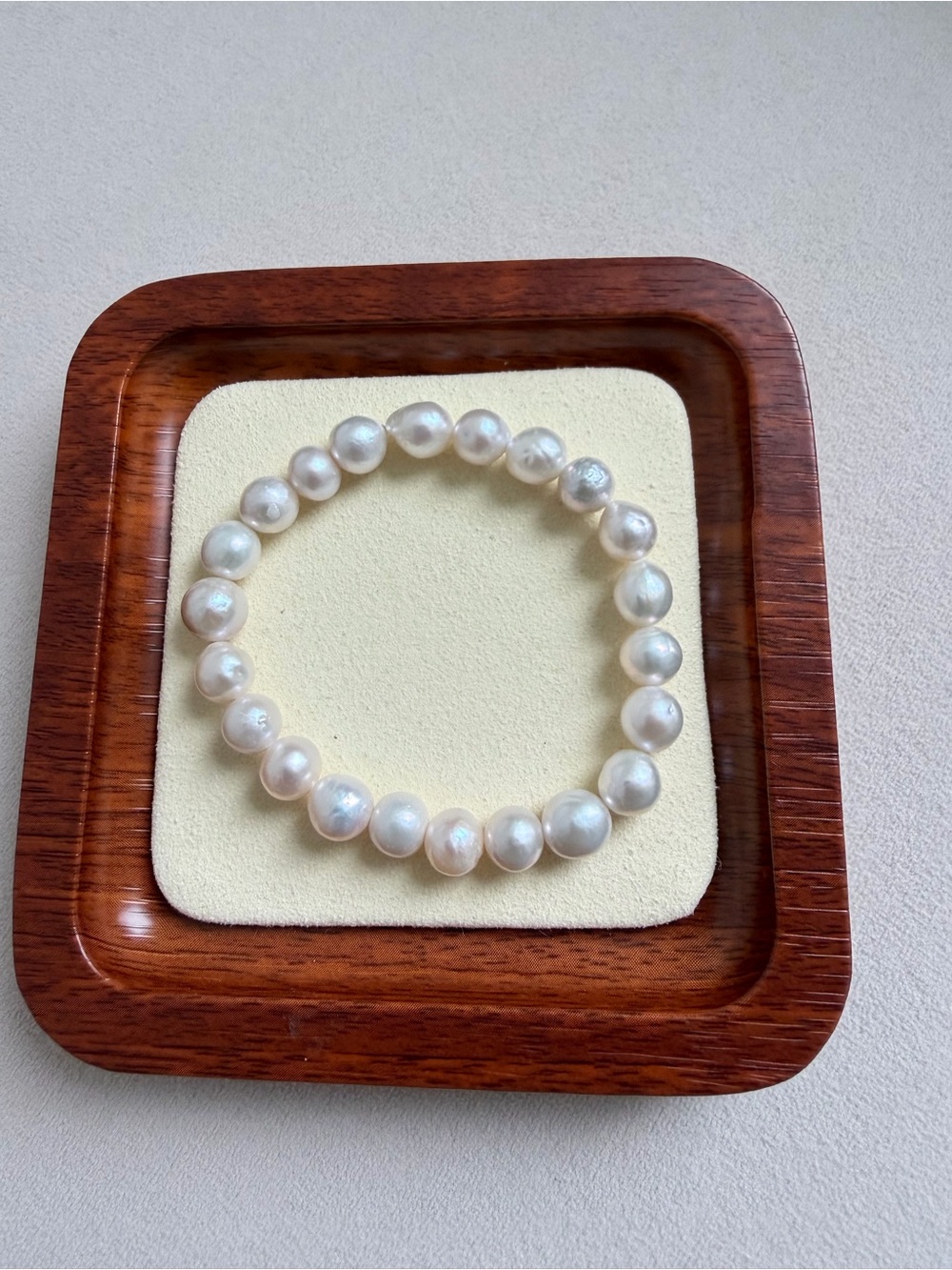 Natural Baroque Freshwater Pearl Bracelet | 7.5-8.5mm | Iridescent Luster